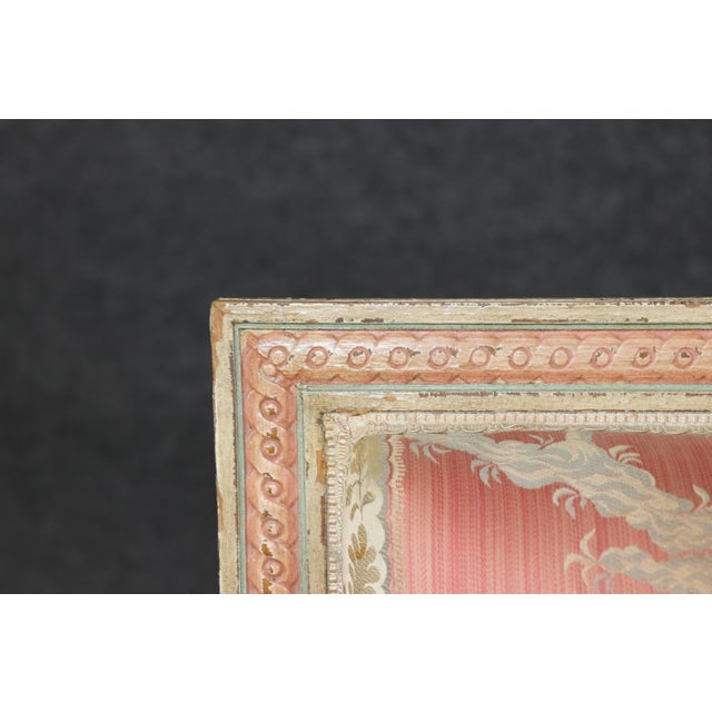 Exceptional Pair French Louis XVI Style Maison Jansen Attributed Bergere Chairs For Sale - Image 11 of 14