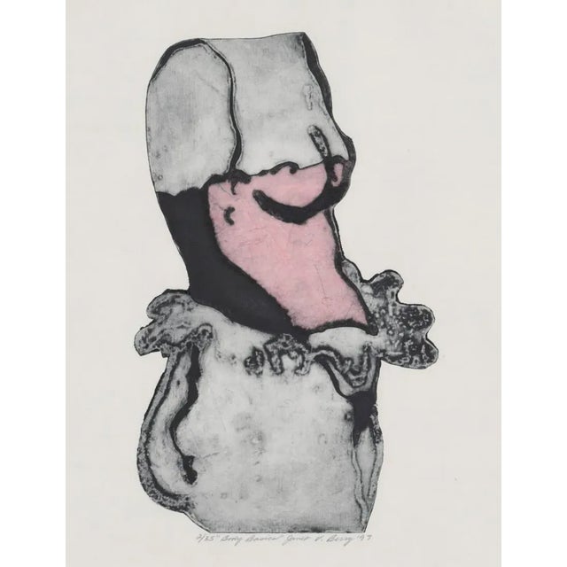 Contemporary 1997 Janet Varga Berry Body Basics Female Nude Collage and Etching For Sale - Image 3 of 3