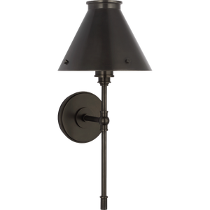Chapman & Myers for Visual Comfort Signature Parkington Large Tail Sconce in Bronze