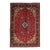 1960s Vintage Persian Tabriz Handmade Medallion Red Wool Rug For Sale