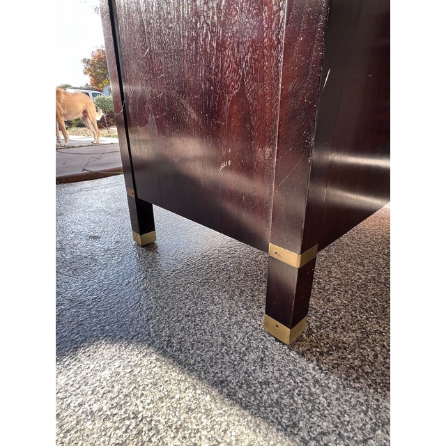 1970s Baker Campaign Nightstands For Sale - Image 9 of 11