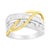 Bold and unique, this ring is fashioned in 10k white and yellow gold. 1 1/10ct TDW of diamonds are displayed in this...