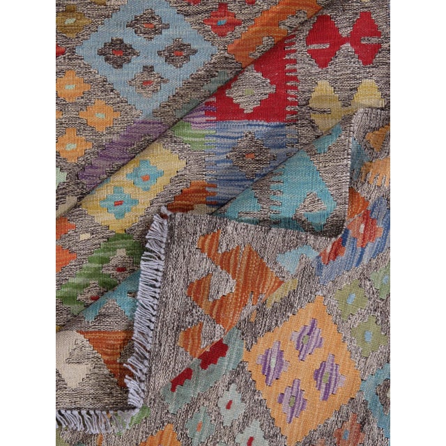 2000 - 2009 Handwoven Tribal Kilim Rug 8'2" X 11'9" For Sale - Image 5 of 5