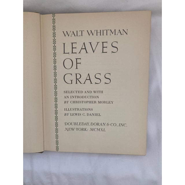 Leaves of Grass / Vintage Book of Walt Whitman Poetry Collection / 1940 For Sale - Image 4 of 13
