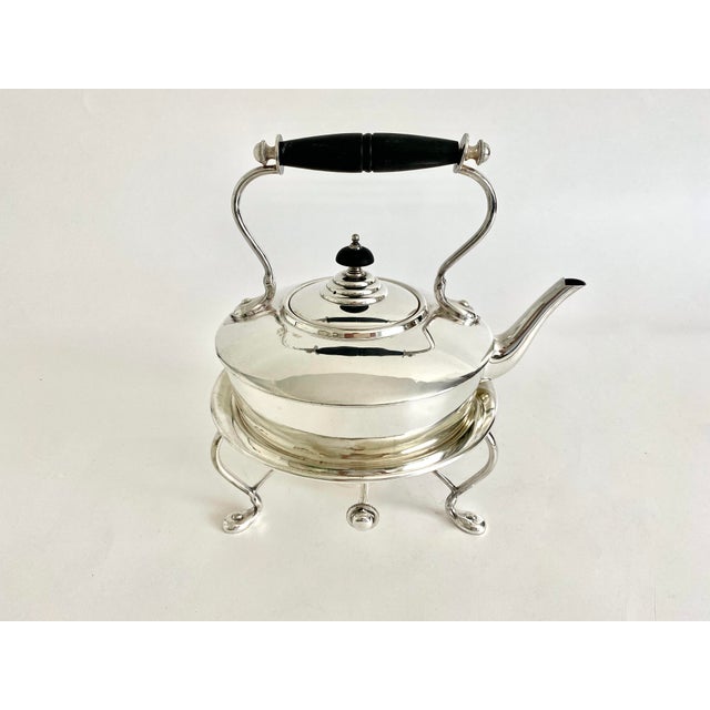 Adie Brothers English Silver Spirit Kettle on Stand For Sale - Image 4 of 8