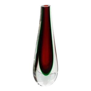 1960s Flavio Poli Sommerso Seguso Murano Glass Vase Italy