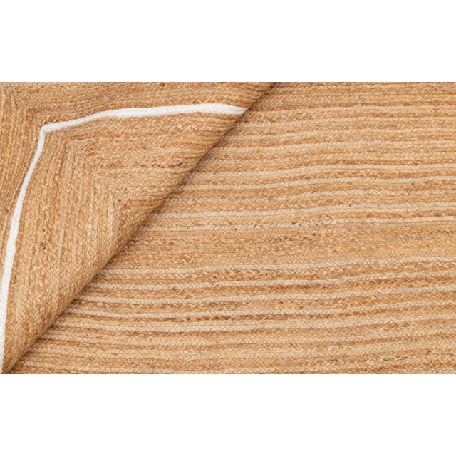 White Natural Jute Wave Scallop 5x7 Ft. For Sale - Image 9 of 12
