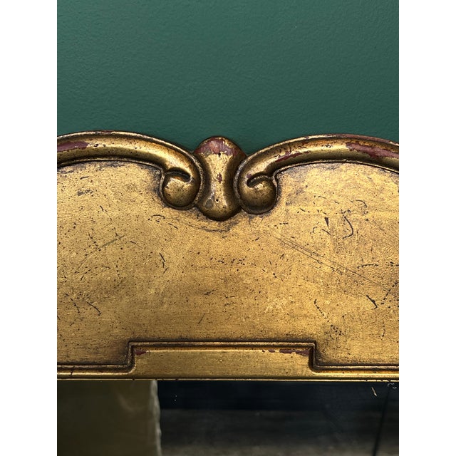 French Late 20th Century French Style Gilt-Wood Mirror For Sale - Image 3 of 11