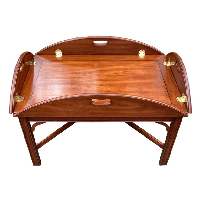 1990s Butlers Tray Table by Virginia Galleries for Henkel Harris For Sale