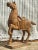 Wood Vintage Carousel Boho Carved Wooden Horse For Sale - Image 7 of 12