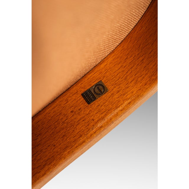 Scandinavian Modern Leather and Beech Wood Armchair / Lounge Chair by Göte Möbler, Sweden, C. 1970's For Sale - Image 18 of 18