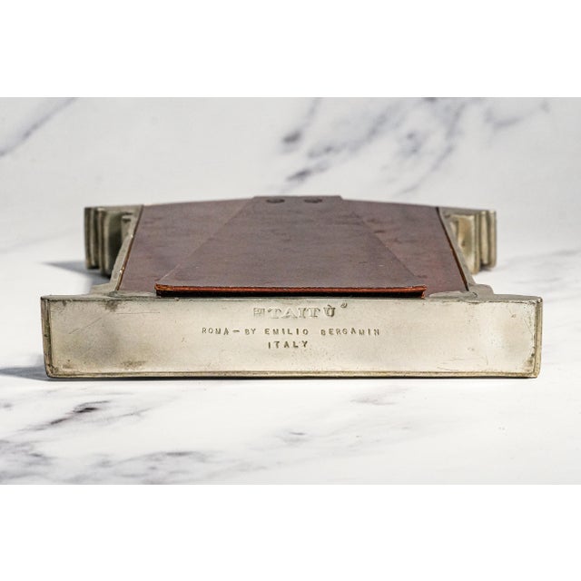 Vintage Taitù Italy Pewter Photo Picture Frame Neoclassical Architectural Pediment Easel Back Luxury Home Decor For Sale - Image 15 of 16