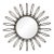 20th Century MCM Sunburst Metal Accent-Mirror For Sale