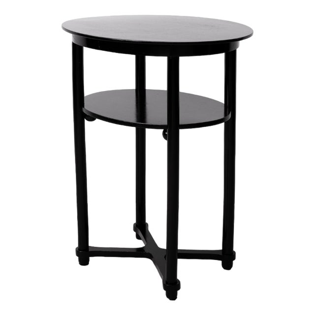 Small Art Nouveau Black Bentwood Side Table in the style of Josef Hoffmann, 1915 For Sale
