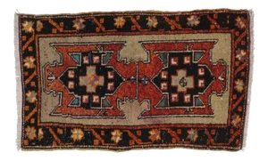 1970s Vintage Small Turkish Oushak Rug - 1′8″ × 2′