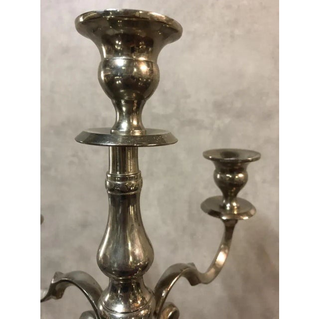 Silver Silver Metal Table Lamp, 1960s For Sale - Image 8 of 10