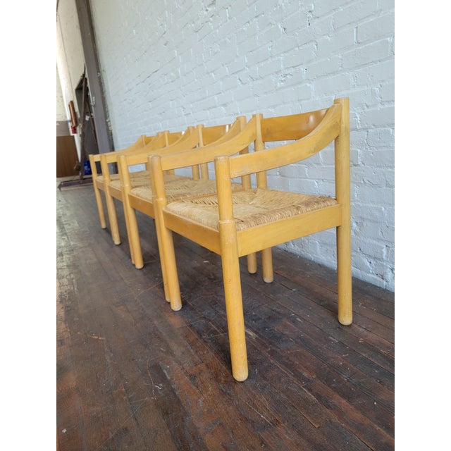 Wood 1970s Carimate Chairs Attributed to Vico Magistretti, Set of 4 For Sale - Image 7 of 11