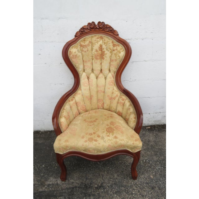 Victorian Kimball Carved Mahogany Sofa and 3 Chairs Set of Four 6220 For Sale - Image 18 of 18