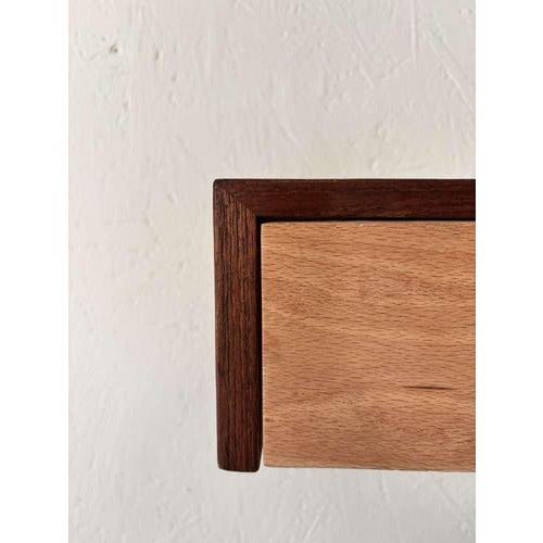 Wood Vintage Floating Chest of Drawers in Teak and Beech, 1960s For Sale - Image 7 of 14