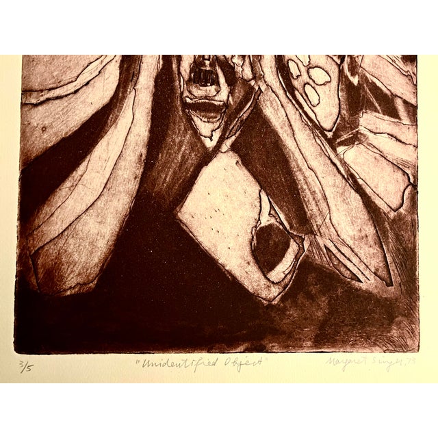 Expressionist Sureal Etching “Unidentified Object” by Margaret Singer For Sale - Image 4 of 4