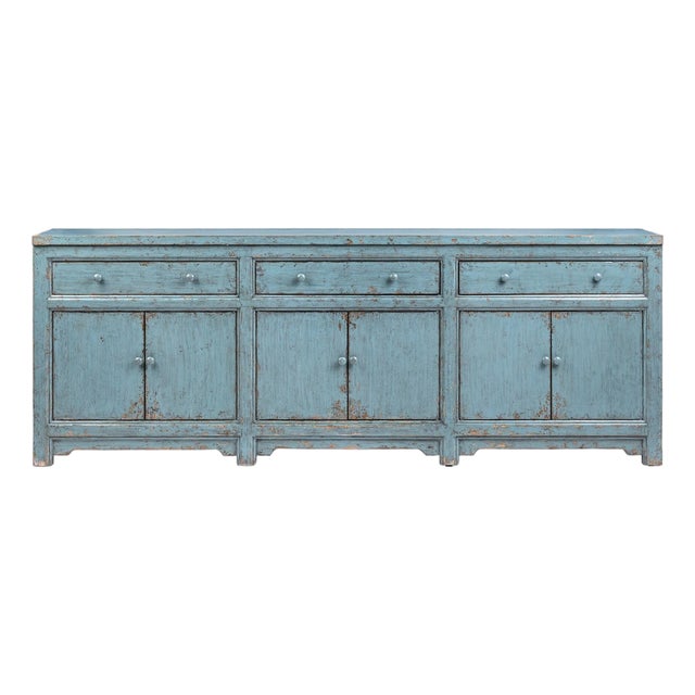 Azur Distressed Blue Sideboard For Sale