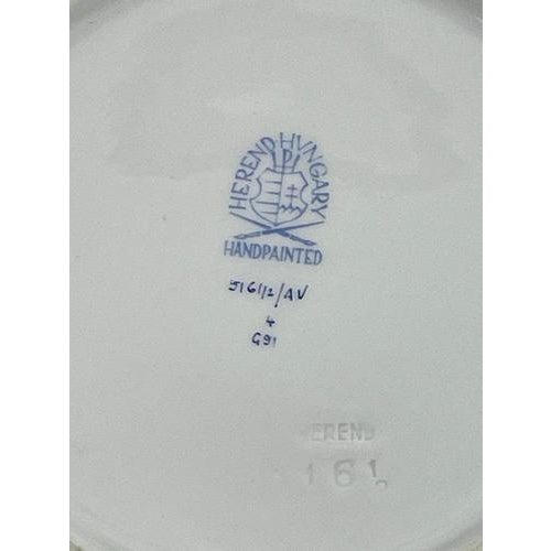 Chinese Bouquet Apponyi Green Bread and Butter Plates from Herend, 1980s, Set of 6 For Sale - Image 3 of 5