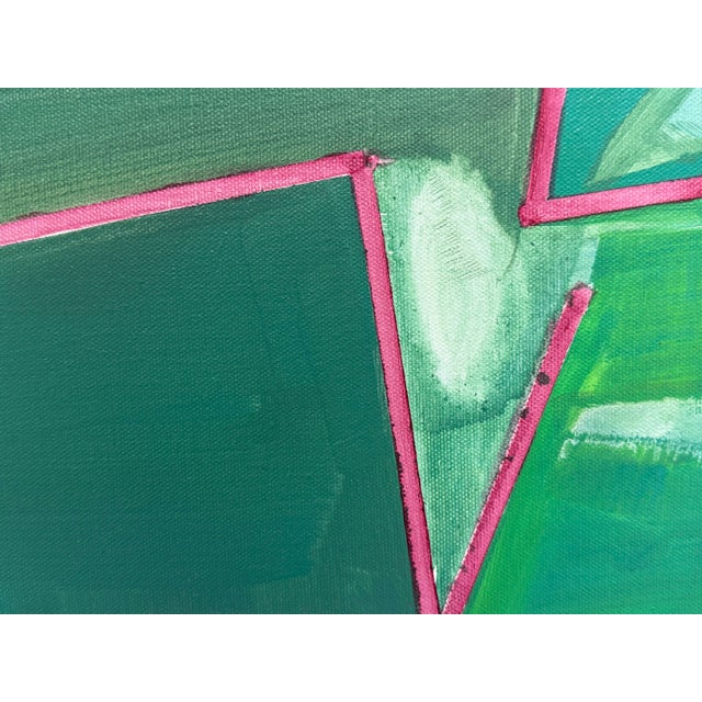 Textile Abstract Acrylic on Canvas, Circa 2009 For Sale - Image 7 of 12