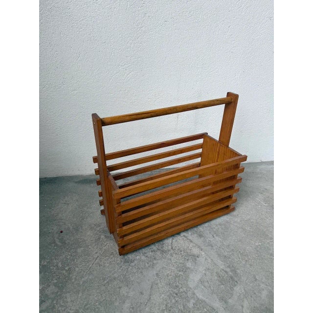 1950s Constructivist Pine Magazine Rack, 1950s For Sale - Image 5 of 18