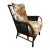 Vintage Rattan Wicker Chair With Floral Cushions For Sale