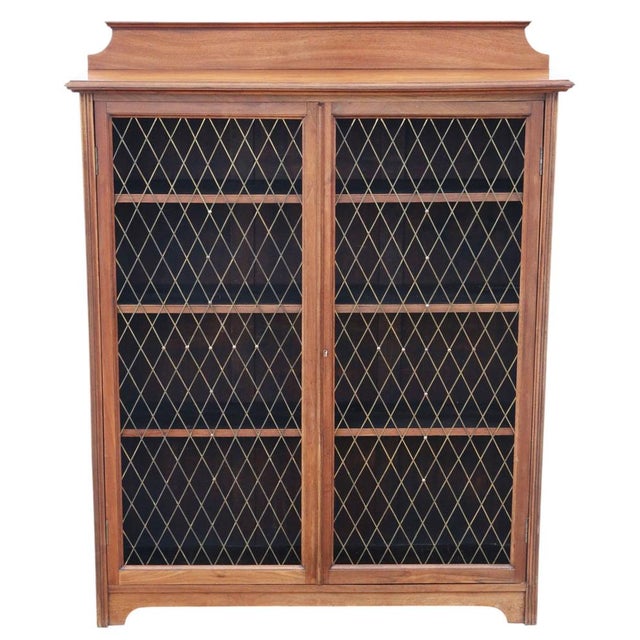 Antique Walnut Display Bookcase, 1900s For Sale - Image 9 of 9