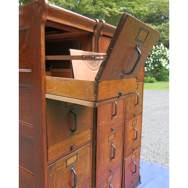 Antique Globe Oak File Set of 3 Chairish