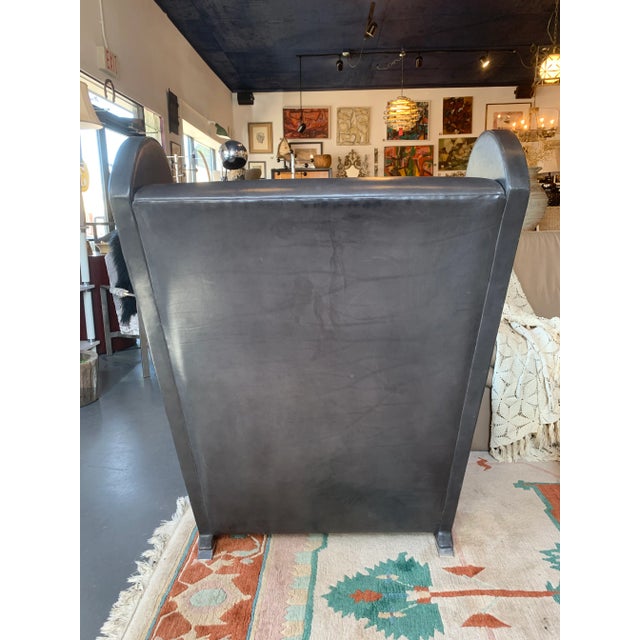 1980s Post Modern “Pompeiian” Wing Back Lounge Chair by Stanley Jay Friedman For Sale - Image 9 of 13