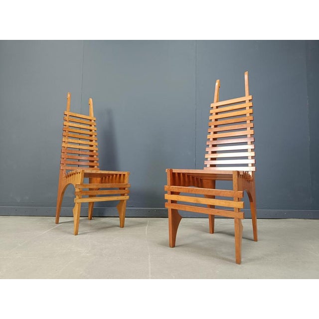 Postmodern Calcar Dining Chairs by Benoit Lange, 1990s, Set of 8 For Sale - Image 4 of 12