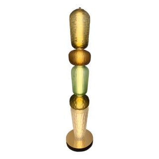 Large Contemporary Totem Murano Glass Floor Lamp by Studio Ad, Italy For Sale