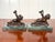 Pair of Vintage Bronze Belle Époque Style Bacchic Putti Bookends on Verde Marble, in the Manner of Auguste Moreau For Sale - Image 10 of 12