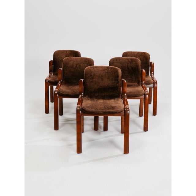 Vintage Italian Wooden Chairs, 1980s, Set of 5 For Sale - Image 11 of 11