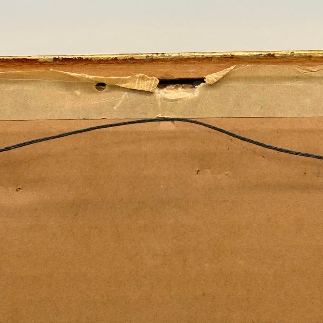 Paint Vintage Paris Seine Watercolor, Notre Dame Street Scene, Framed Original Signed “Tia” For Sale - Image 7 of 8