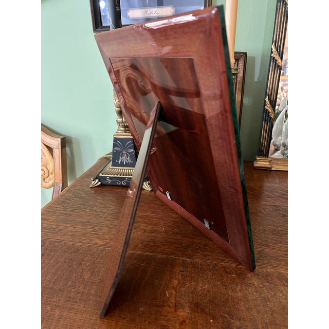 Contemporary Faux Malachite Table Top Picture Frame Made in Italy For Sale In New Orleans - Image 6 of 10