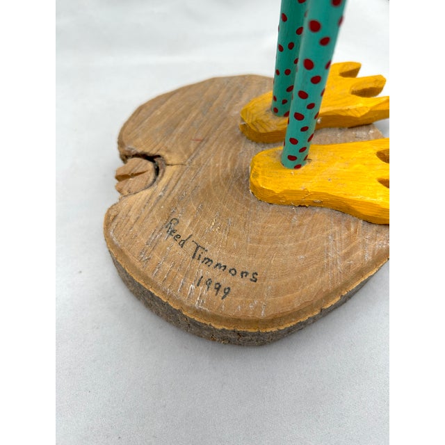 Folk Art Rooster Sculpture by Reed Timmons For Sale - Image 4 of 11