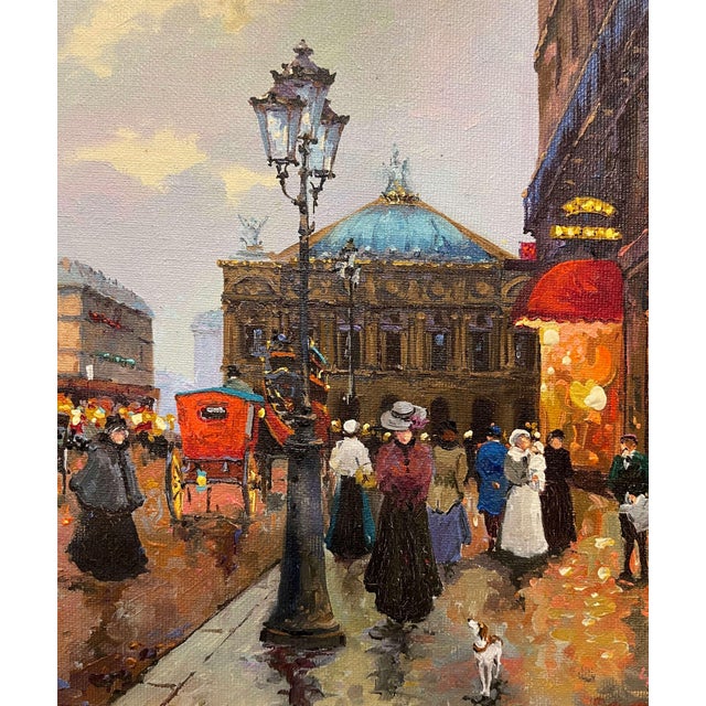 Pair of Mid-Century Paris Street Scene Oil Paintings Signed Robert Lebron For Sale - Image 12 of 18