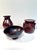 This high-quality set of three studio ceramic art vessels was created by the well-known German ceramist Wilhelm Kagel...
