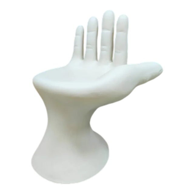 New Design Fiber Hand-Chair Fiberglass Hand-Chair ‘Ivory White For Sale