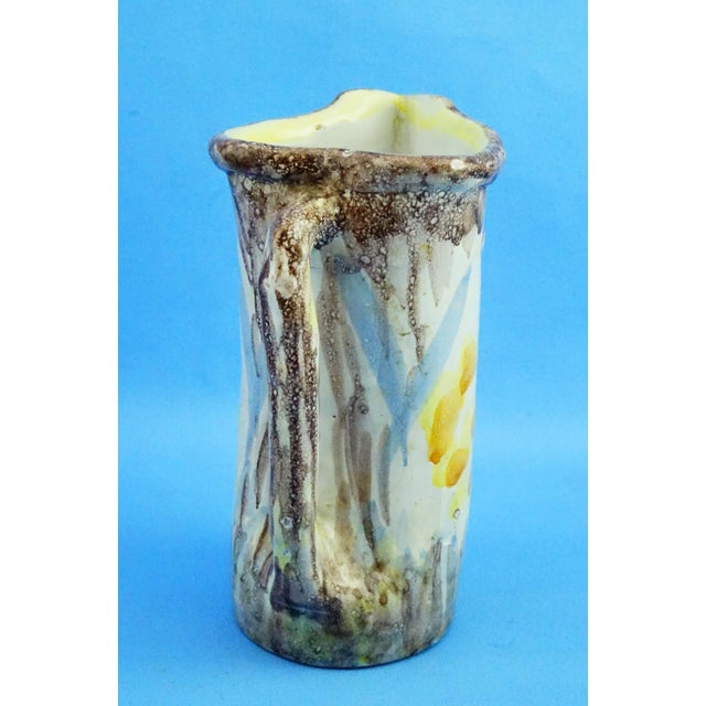 1940s 20th Century Cubist Anthropomorphic Vase attributed to Guido Gambone for Cas Solimene Vietri, 1940s For Sale - Image 5 of 18