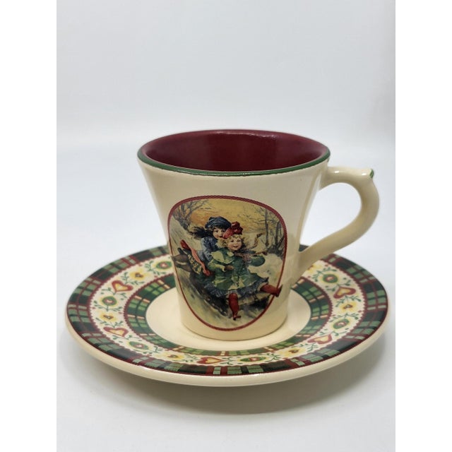 Ceramic Saint Petersburg Collection Christmas Service from Niderviller Earthenware, France, 1990s, Set of 7 For Sale - Image 7 of 16