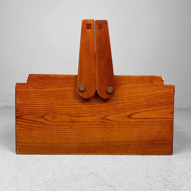 Mid-Century Modern Vintage Japanese Wooden Sewing Case, 1980s For Sale - Image 3 of 12