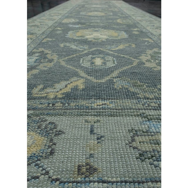 Early 21st Century Turkish Oushak Rug 3'10" x 13'10" #18131 For Sale - Image 5 of 8