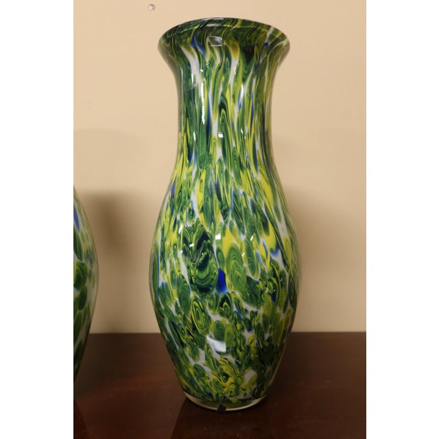 Mid Century Modern Art Glass Vases For Sale - Image 4 of 6