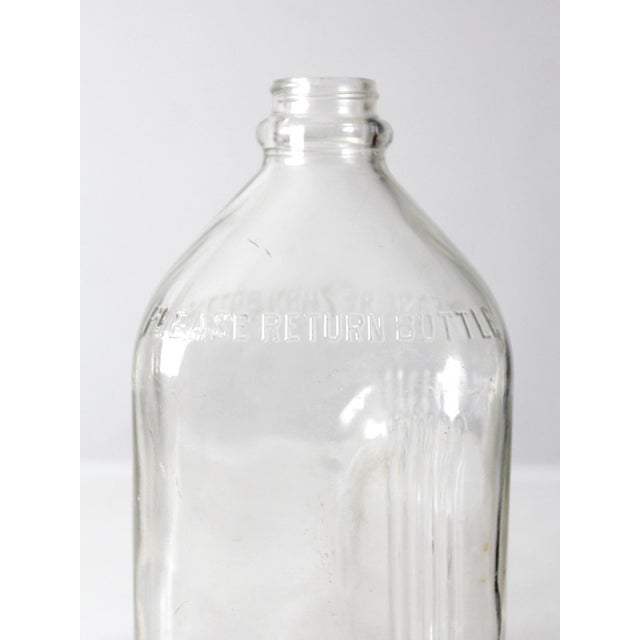 Transparent Vintage Glass Milk Jugs Pair For Sale - Image 8 of 9