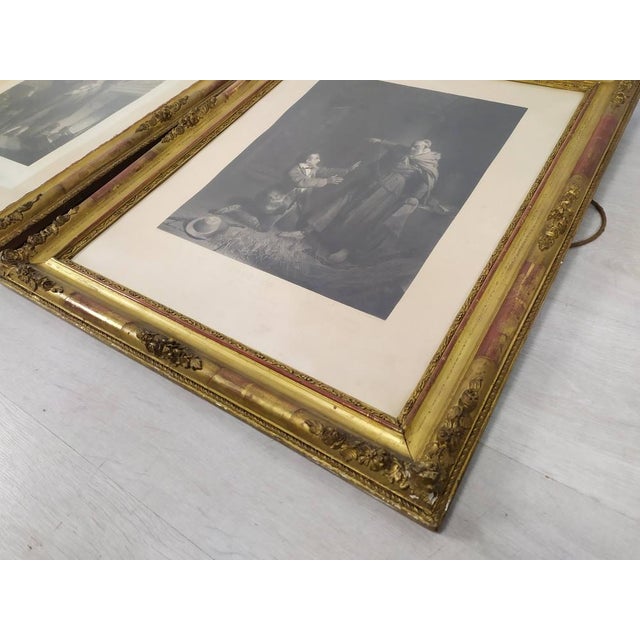 Figurative Scenes, 1800s, Engravings, Framed, Set of 2 For Sale - Image 14 of 18