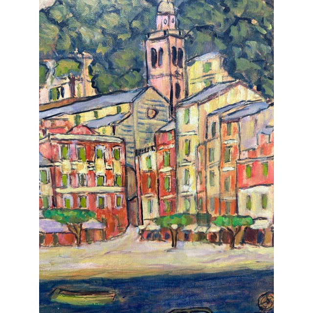 Malcesine on Lake Garda Painting Art by Enzo Leone For Sale - Image 4 of 12
